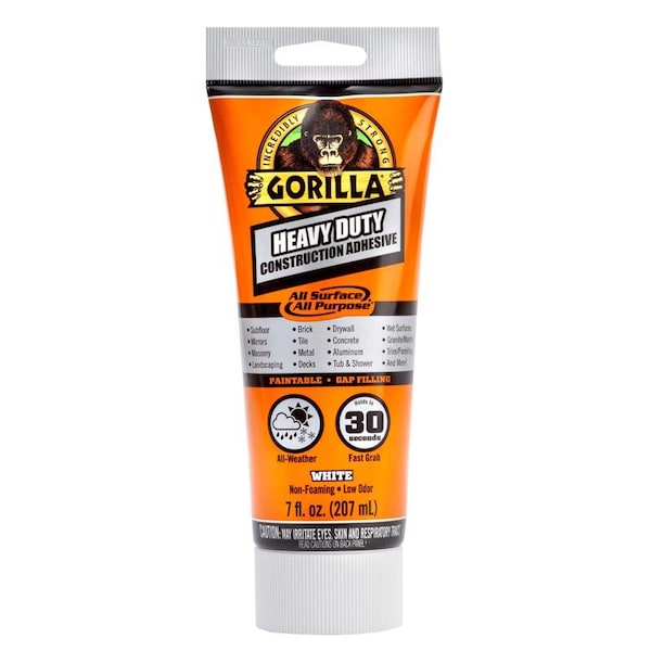 Gorilla Glue Gorilla All Purpose Construction Adhesive 7 oz, PK6 108724 - main